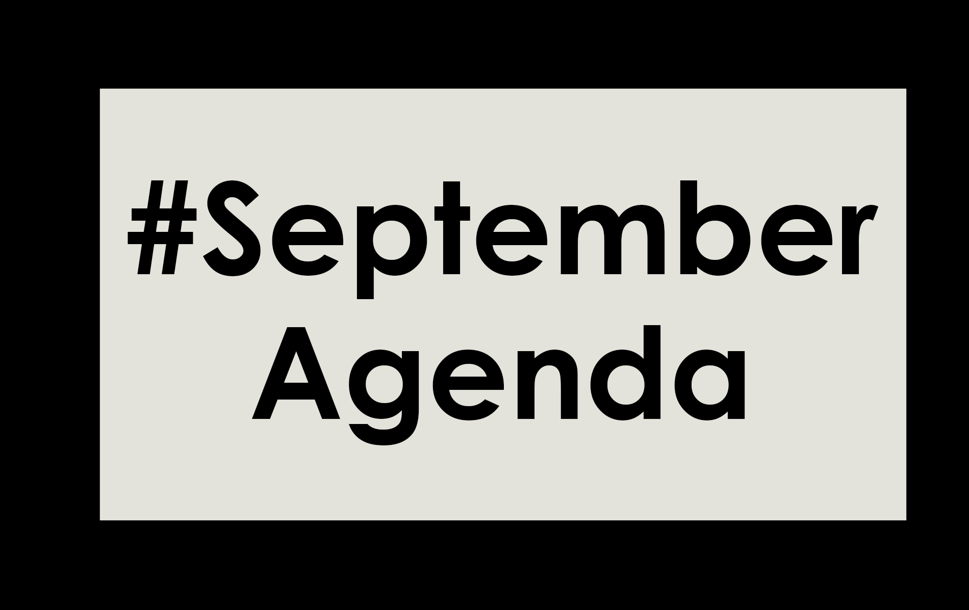 September agenda